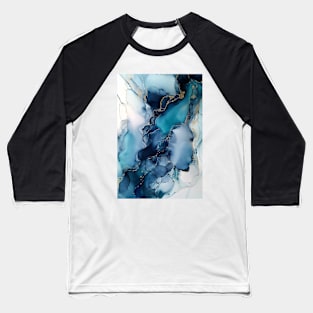 Behind the Ice - Abstract Alcohol Ink Art Baseball T-Shirt